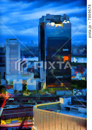 夕暮れの大阪 7869678