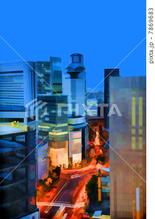 夕暮れの大阪 7869683