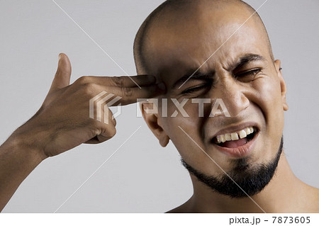 Man pretending to shoot himself Man pretending to shoot himself 7873605
