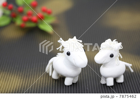 向き合うウマ 7875462