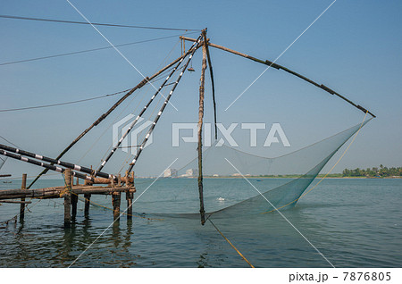 Chinese fishing nets, Kochi, India Chinese fishing nets, Kochi, India 7876805