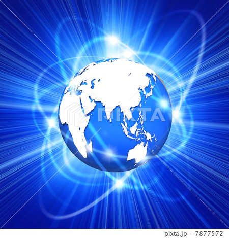 インターネット空間にある白い大陸の地球 7877572