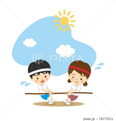 綱引きをする子供たち 7877631