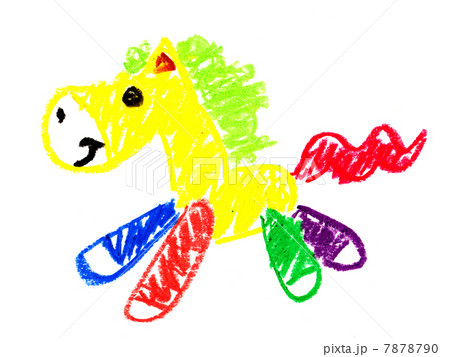 午の年賀素材(クレヨン) 午の年賀素材(クレヨン) 7878790