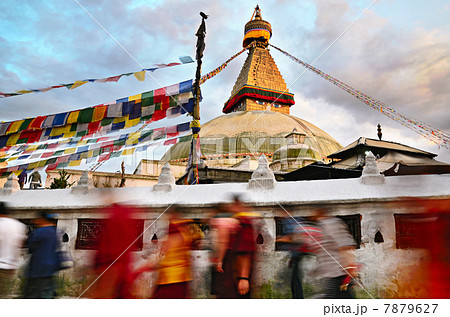 Kora around Boudhanath Stupa 7879627