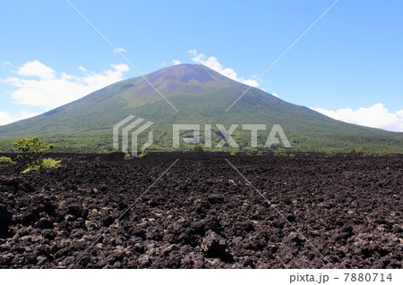 焼走り熔岩流と岩手山 7880714