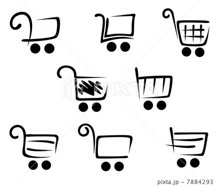 Shopping cart icons set Shopping cart icons set 7884293