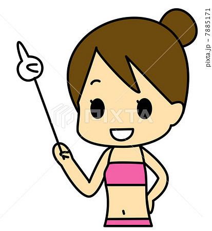 水着　指示棒　女性 7885171