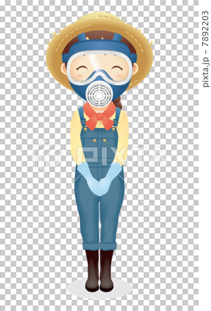 Women's straw hat illustration 7892203