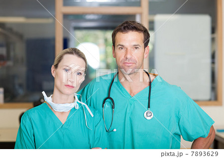 Two surgeons looking serious Two surgeons looking serious 7893629