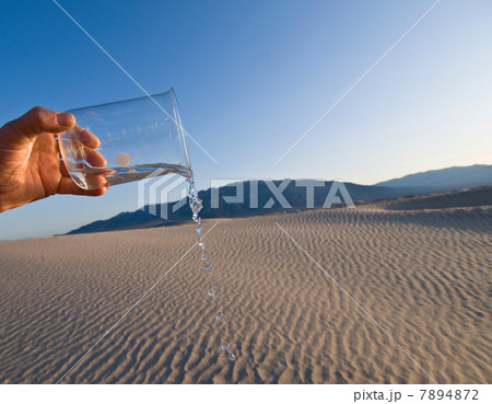 Man pouring water from beaker in Death Valley National Park, California, USA Man pouring water from beaker in Death Valley National Park, California, USA 7894872