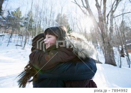 Mother and daughter embracing 7894992