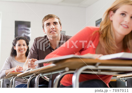 High school students sitting in classroom High school students sitting in classroom 7897011