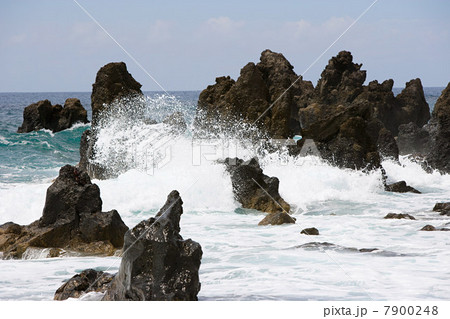 Sea and black lava rocks, Los Hervideros, Lanzarote 7900248