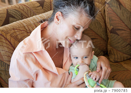 Senior woman with baby grandson 7900785