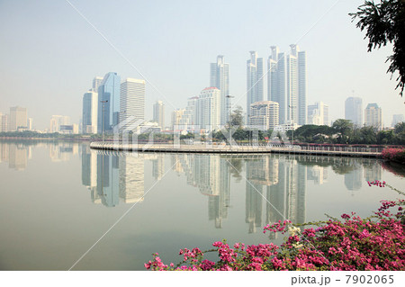 Lake and high rise buildings in bangkok Lake and high rise buildings in bangkok 7902065