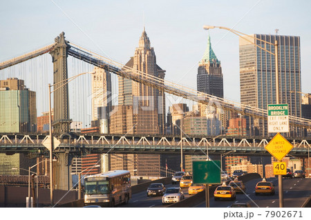 New York City skyline and bridge 7902671