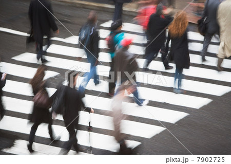 Pedestrians crossing road 7902725