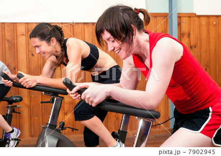 Women in spinning class Women in spinning class 7902945