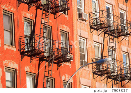 Fire exits on apartment buildings 7903337