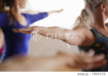 Close up of female group in exercise class Close up of female group in exercise class 7904519