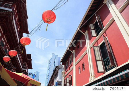 Temple street in china town, singapore 7905174