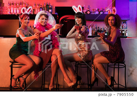Four young women on hen night 7905550