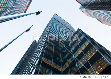 View of skyscrapers from below View of skyscrapers from below 7905747