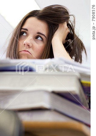 Bored female high school student 7908576