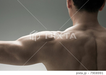 Muscular mature man, rear view Muscular mature man, rear view 7908991