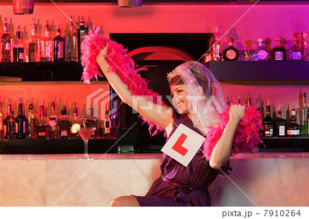 Young woman on hen night 7910264