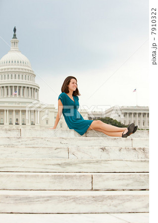 Girl on steps by united states capitol building Girl on steps by united states capitol building 7910322