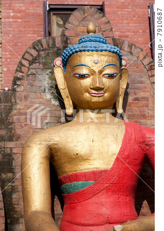 Golden Buddha statue, Nepal Golden Buddha statue, Nepal 7910687