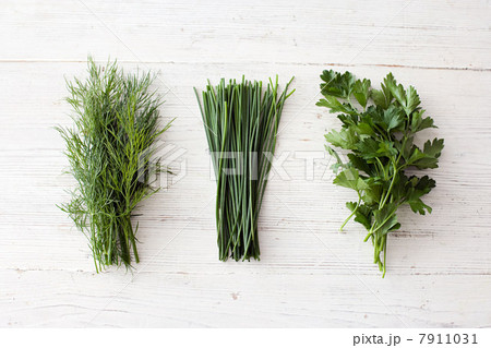 Freshly cut dill, chives and flat leaf parsley 7911031