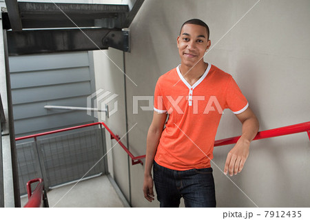 Young man on stairwell 7912435