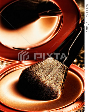 Close up of brush in makeup palette Close up of brush in makeup palette 7913320