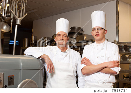 Chefs in commercial kitchen, portrait 7913754