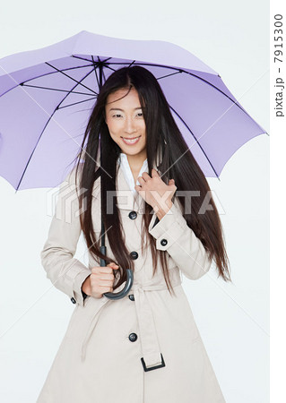 Woman in raincoat with umbrella Woman in raincoat with umbrella 7915300