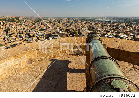 Cannon on Jaisalmer fort, Jaisalmer, Rajasthan, India 7916072