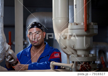 Industrial worker in plant Industrial worker in plant 7916927
