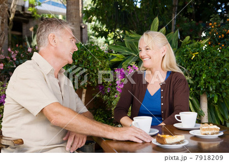 Mature couple in cafe Mature couple in cafe 7918209