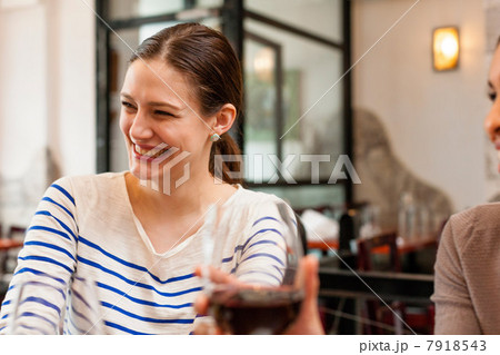 Woman enjoying herself at wine bar Woman enjoying herself at wine bar 7918543