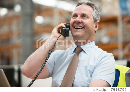 Warehouse manager on the phone 7918792