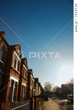 House exteriors against blue sky 7919538