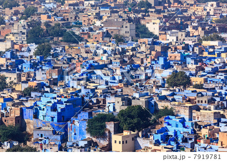 Aerial view of Jodhpur, the Blue city, India 7919781