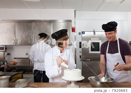 Making cake in commercial kitchen 7920665