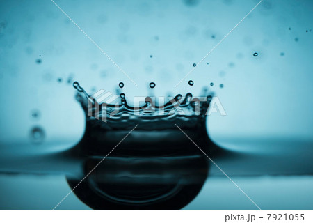 Close up of drop splashing in water Close up of drop splashing in water 7921055