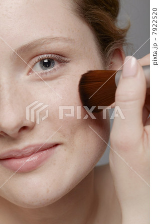 Close up of part of young woman's face, applying make up Close up of part of young woman's face, applying make up 7922520