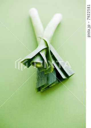 Leeks against green background 7922581