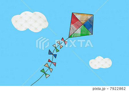 Kite flying against blue sky Kite flying against blue sky 7922862